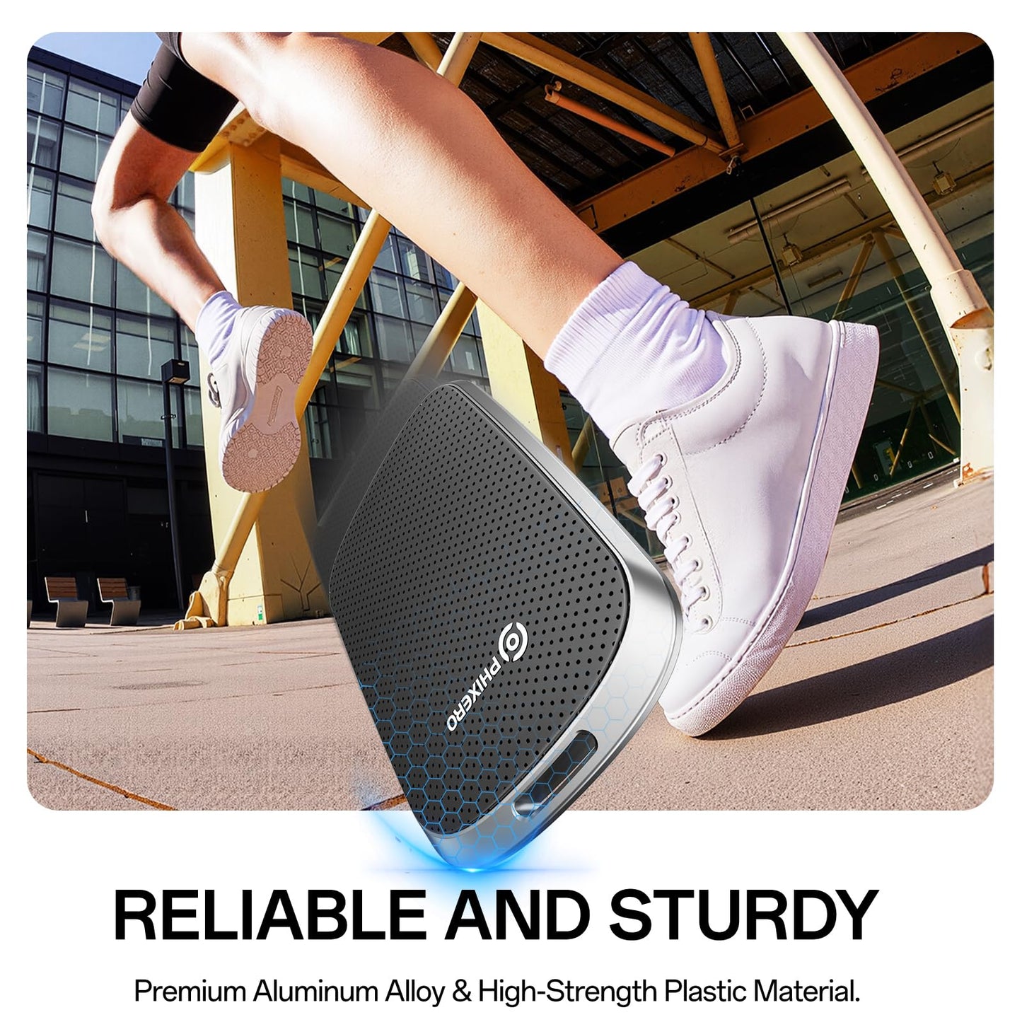 PHIXERO Portable External SSD 2TB Up to 550MB/s, USB 3.2 Gen 2 USB C to C&A for Smartphone/Tablet/PC/Laptop/Camera (Black)