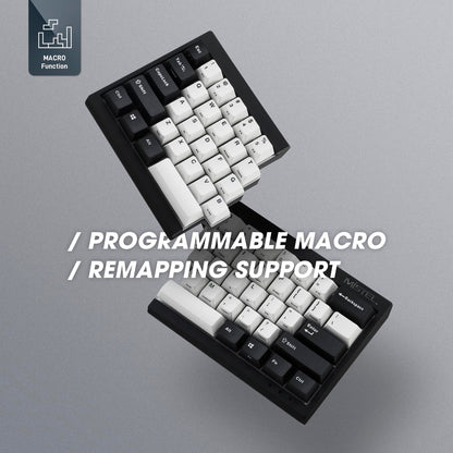 BAROCCOMiSTEL MD600 V3 RGB ORCA TKL Ergonomic Mechanical Keyboard, Cherry MX, Split Layout, PBT DoubleShot Keycap, Windows OS Compatible (Silent Red)