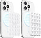 Klearlook 2Pack Magnetic Suction Phone Mount for MagSafe Case, Sticky Phone Grip Holder for iPhone, Removable Hands-Free Selfie/Video for TikTok Influencers, Women Girl Teen Gift, Transparent & White