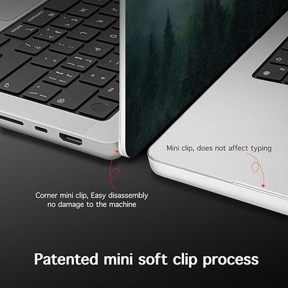 for MacBook Pro 16 inch Case 2021 2022 2023 2024 Release A3186 A3403 M4 A2991 M3 A2780 M2 A2485 M1 Pro/Max, Hard Shell Case with Screen Protector & Keyboard Cover, Forest