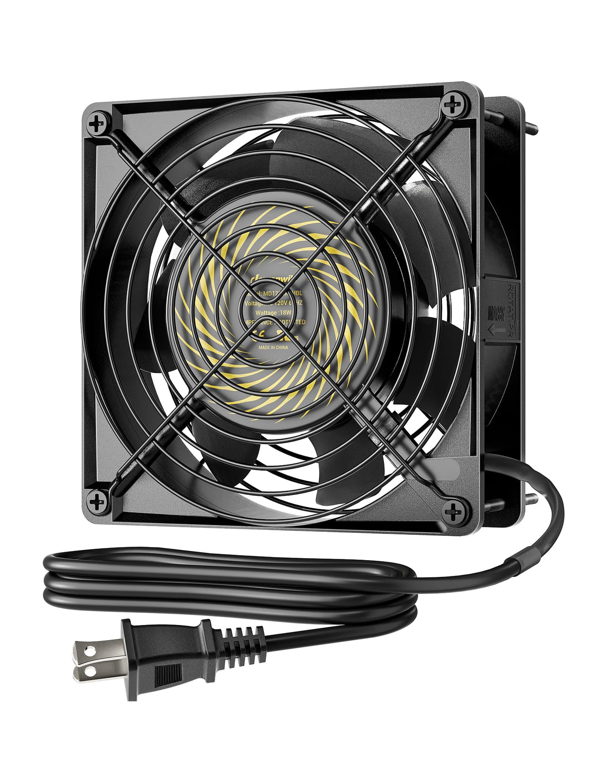DEWENWILS Exhaust Fan 120V AC, Waterproof Ventilation Fan, 120mm x 38mm
