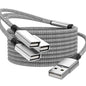 3.3FT USB A Male to 3 Female Extension Cable, USB Splitter 1 in 3 Out Support Charging and Data Transfer for Printer/Keyboard/Flash Drive/PlayStation/Laptop/LED Etc(Silver)
