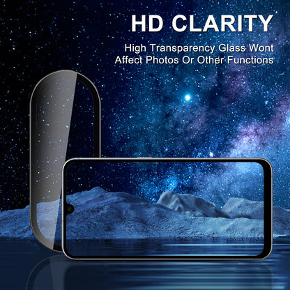 Avocase for Samsung Galaxy A36/A56 Camera Lens Protector, Individual Metal Ring Tempered Glass Lens Cover, [Strong Adsorption] Scratch Resistant Ultra-Thin HD Clear Lens Cover, 1 Set-Black