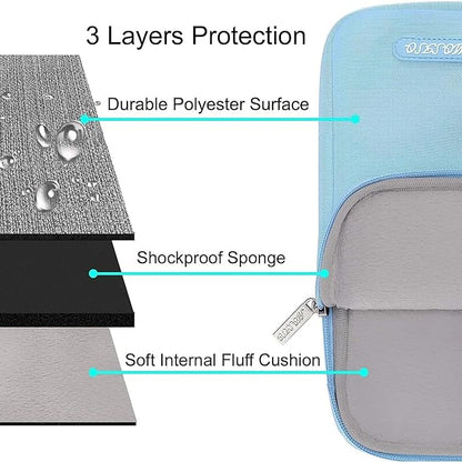 MOSISO Laptop Case 15 inch, 15 inch Laptop Sleeve Compatible with MacBook Air 15 M4 A3241 M3 A3114 M2 A2941 2025 2024 2023,Dell XPS 15,Polyester Vertical Computer Sleeve Bag with Pocket, Air Blue