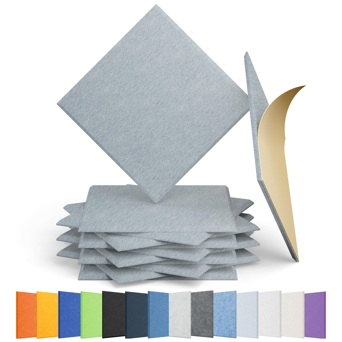 12 Pack Hexagon Acoustic Panels Self Adhesive Sound Proof Foam(Silver Gray)