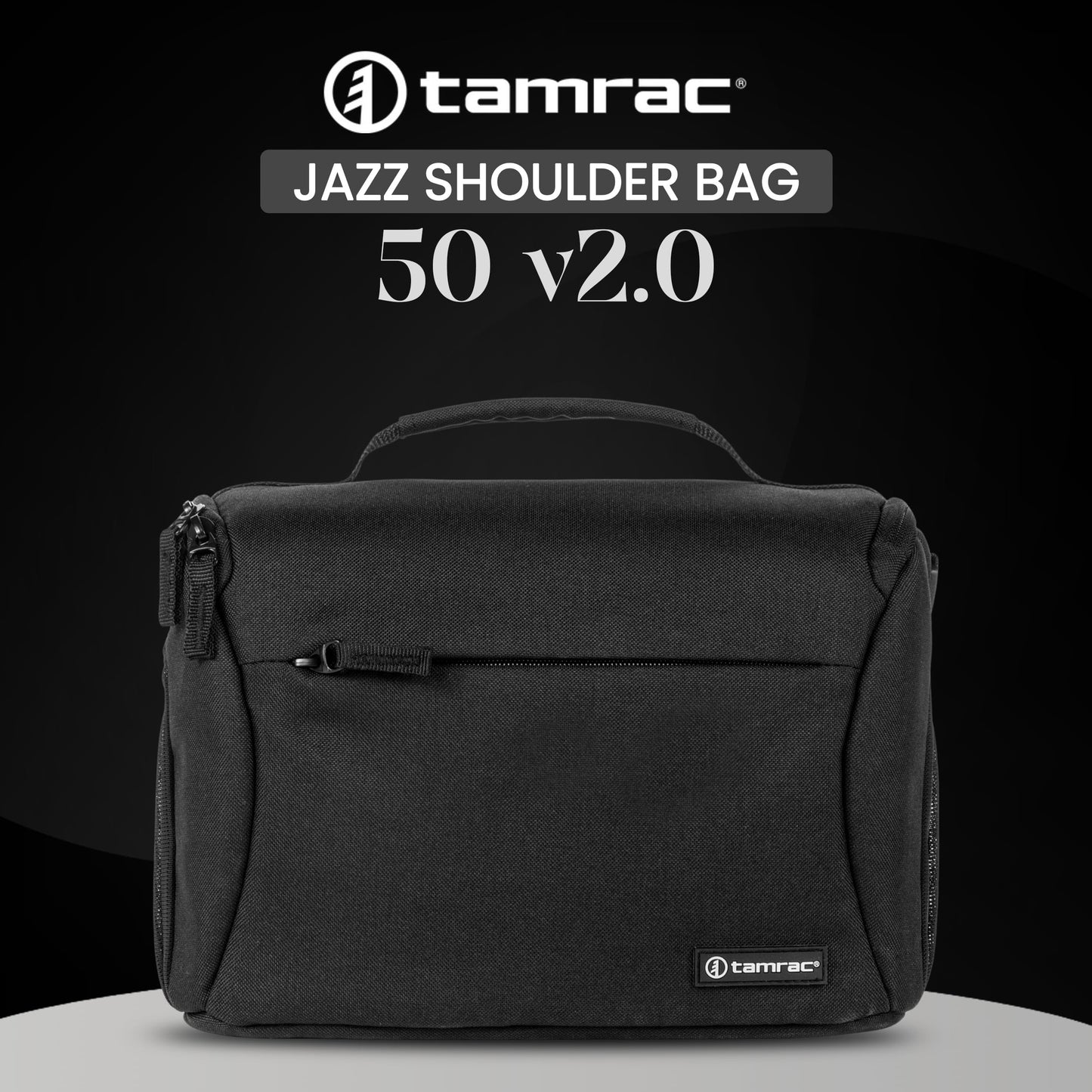 Tamrac Jazz 50 v2.0 Camera Bag for Photographers, Camera Case for Photography Accessories, Shoulder Bag for DSLR and Mirrorless Cameras, Crossbody Camera Bag, Travel Camera Carrying Case – Black