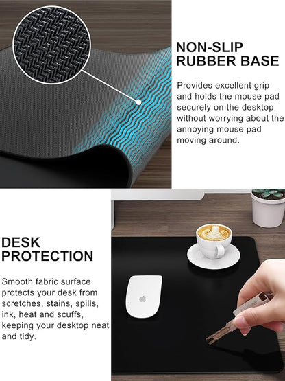 TopMade Mouse Pad with 15W Wireless Charging & Phone Holder, 31.5" x 15.75" XXL Large Desk Pad, Gaming Computer Keyboard Pad, Waterproof Mousepad Home Office Desk Mat for MacBook, PC, Laptop, Black