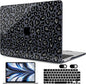 MEEgoodo Case for M4/M3/M2 MacBook Air 13.6 inch Case 2025 2024 2022, Fit Model A3240/A3113/A2681, Laptop Hard Shell with Keyboard Cover Compatible with MacBook Air 13 inch, Snow Leopard Texture