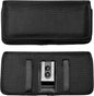 Nylon Cell Phone Holster for Samsung Galaxy A23/A25/A26/S22/S23/S24/S25 Cricket Outlast 5g, icon 5,icon 6, Horizontal Case Canvas Waist Carrying Pouch with Belt Clip/Loops, Black