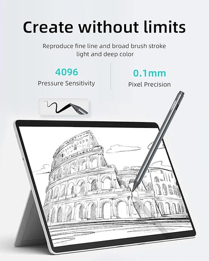 Metapen Stylus Pen M2 for Surface (Premium, 4096 Finest Control, Eraser End) - Compatible with Surface Pro 7//8/9/X//10/11/Book 3/Laptop 4/Studio 2, ASUS VivoBook Flip 14, for Creators,Students,Doers