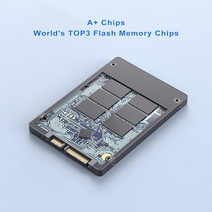 TOPESEL SATA III SSD 2.5", 480GB Internal Solid State Drive with 3D NAND Flash up to 500MB/s,for Laptop,Tablet,Desktop,PC
