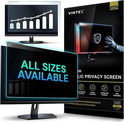 Universal Acrylic 17, 17.1, 18.1, 19 Inch Computer Privacy Screen Filter for Square Computer Monitors - 5:4 Aspect Ratio - 15.3" x 12.6" (390 x 320mm) - Monitor Frame Hanging Type