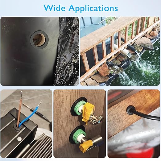 15 Pcs1/2" Drill Hole, 5/16" ID Silicone Rubber Grommets for Wiring, Automotive Firewall Hole Plug Top Hat Metal Wall Drywall Grommets for Vinyl Tubing in Hydroponic Irrigation Systems