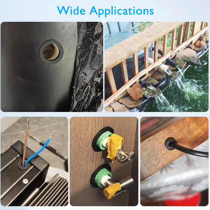 BOPOREAE 1/4" Drill Hole, 3/16" ID Silicone Rubber Grommets for Wiring