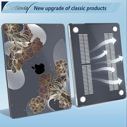 Compatible with MacBook Air 15 inch Case, M4 A3241/M3 A3114/M2 A2941 (Released 2025 to 2023), Hard Shell, Keyboard Cover, Screen Protector, Webcam Cover & Type-C Adapter, 017