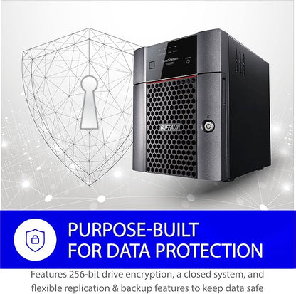 BUFFALO TeraStation 3420DN 4-Bay SMB 16TB (2x8TB) Desktop NAS w/Hard Drives Included Network Attached Storage