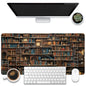 KOAIWPAE Desk Pad, Fantasy Shelves Desk Mat, Shelves Full of Books Large Gaming Mouse Pad for Desk, 31.5"x15.7" Extended Big Computer Keyboard Mouse Pad with Non-Slip Base and Stitched Edge