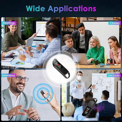 55GB Digital Voice Recorder, Vandlion Recording Device with AI Noise Reduction, 1536Kbps Crystal Audio & Password Protection for Conference/Lectures/Classroom/Interviews