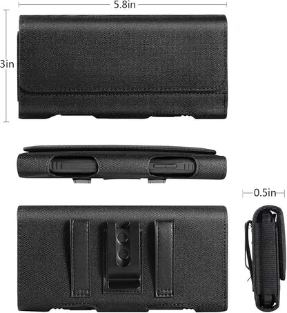 BECPLT Compatible with iPhone 13 Mini 12 Mini SE2 8 7 6 6s Holster Case, Nylon Holster Belt Case with Clip/Loops Belt Pouch Holder for iPhone SE 2022 8 7 6 6s Galaxy S7 - Built in ID Card Slot