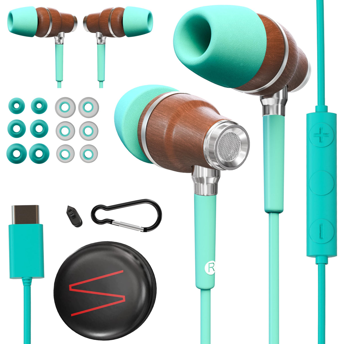Symphonized Premium Wooden Wired Earbuds with Microphone (Lightning)