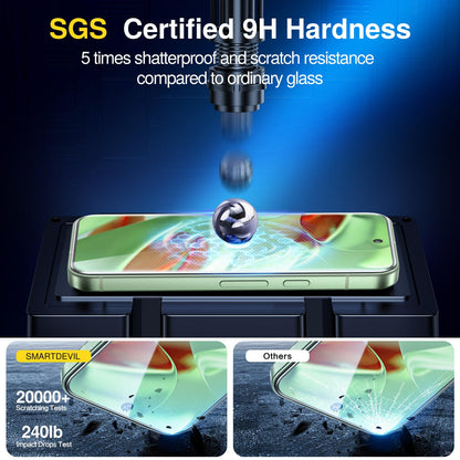 SMARTDEVIL [3+1 Pack] Tempered Glass for Google Pixel 9 Screen Protector With Camera Lens Protector , FingerPrint Reader Compatible, Clear 9H Tempered Glass Film, Fast & Easy Installation, Bubble-Free