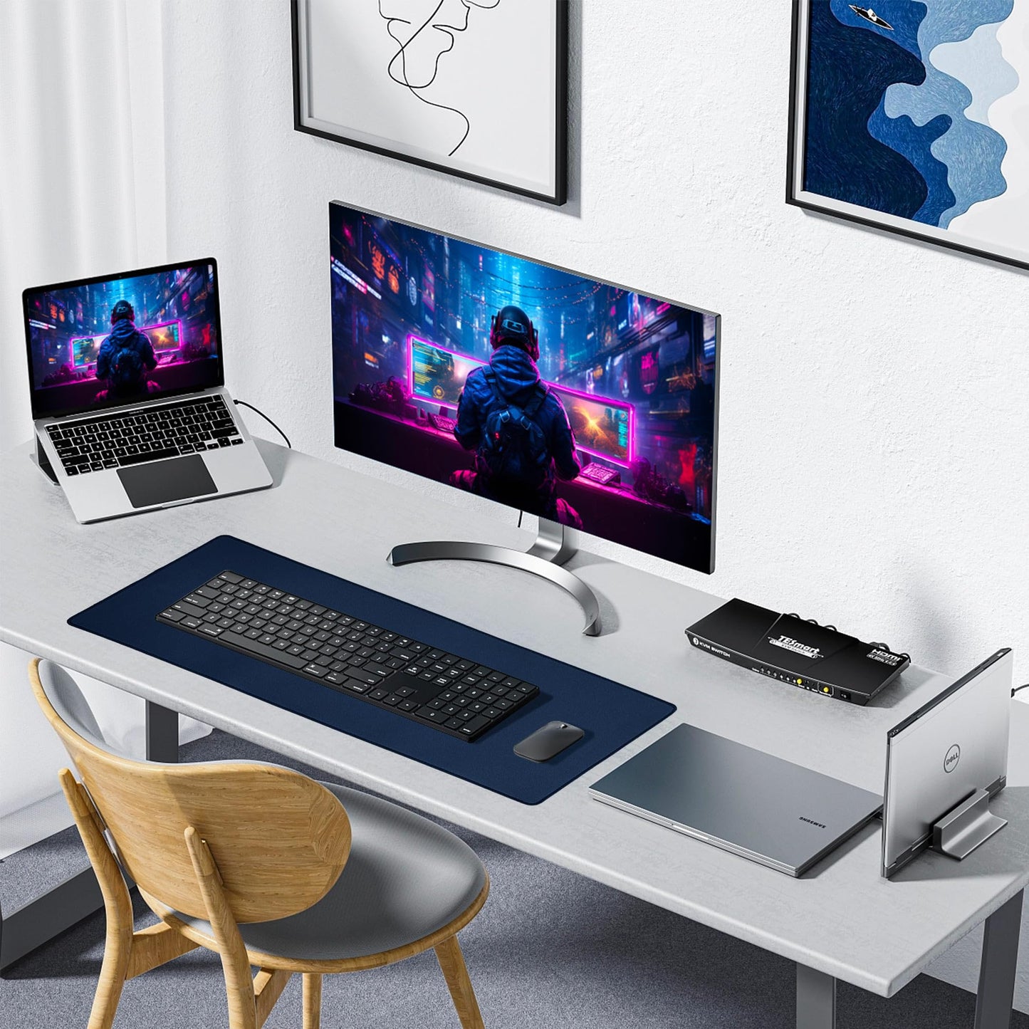 ALOANES Non-Slip Extended Mouse Pad Office&Home Desk Mat Stitched Edge