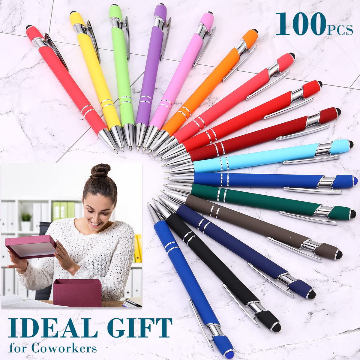 Konohan 100 Pieces Stylus Pen 2 in 1
