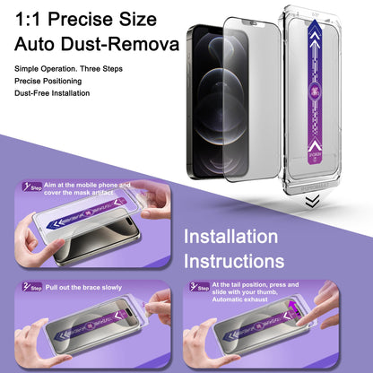 CHRYSHA 2-Pack Matte Screen Protector for iPhone 12 Pro Max 6.7-Inch, Auto Dust Removal, No Bubbles, High Definition Clear, Easy Installation