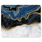ITNRSIIET Mouse Pad with Stitched Edge Premium Textured Smooth Precise Operation Waterproof Washable Non-Slip Rubber Base Desktop Protection Mat, 10.2×8.3×0.12 inches, Abstract Art Marble