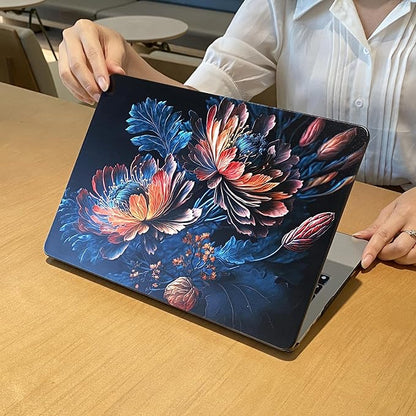 MEEgoodo Case for MacBook Pro 13 inch 2022 2021 2020 New A2338 M2/M1 A2251 A2289, Laptop Hard Shell Cases with Keyboard & Camera Cover Compatible Case, Bunch Flowers (A2338/A2251/A2289)