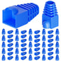 CableGeeker Cat6 RJ45 Strain Relief Boots, 100-Pack, 6.5mm, Blue
