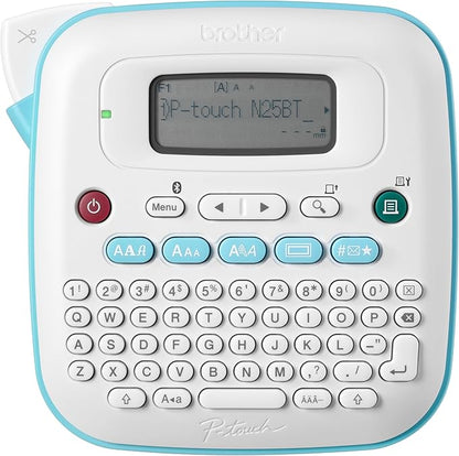 Brother P-Touch PT-N25BTV3 Personal Connected Label Maker, Bluetooth, Design&Print2 app, Portable, Handheld, 3 Sample Label Tapes Included, Prints with P-Touch Btag½â€ (12mm) Wide Tapes