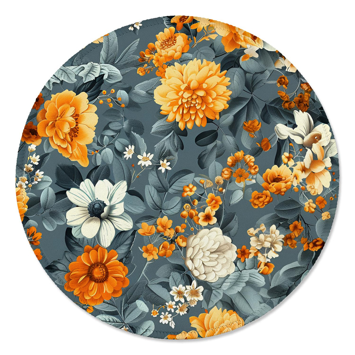 ITNRSIIET Round Mouse Pad with Stitched Edge Premium-Textured Waterproof Non-Slip Rubber Base Desktop Protection Mat Diameter 8.7 inches, Rose Gold Marbling