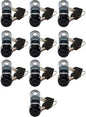 Admiral Locks Tubular Cam Lock, Keyed Alike Removable Key RV Compartment Storage Lock Cabinet Locks (Black Pack of. 10, 5/8" 180°)