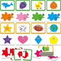 24 Set Color & Shape Puzzles, Self-Correcting Puzzle Matching Game Educational Hands-on Activities for Toddlers, Kindergarten, First Learning Learning Games Toys for 3 Years Old