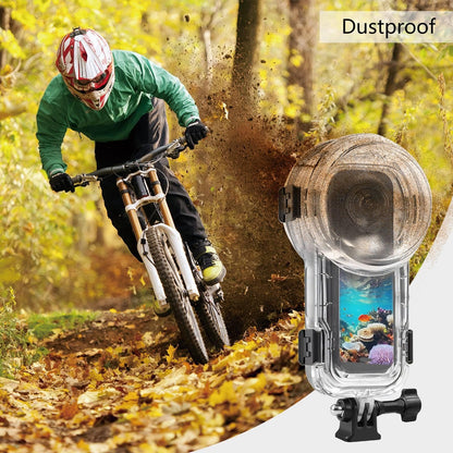 PULUZ Invisible Dive Case for Insta360 X5, [196ft/60m] Waterproof Case Diving Housing Cover Protective Underwater Shell for Insta 360 X5 Action Camera Accessories