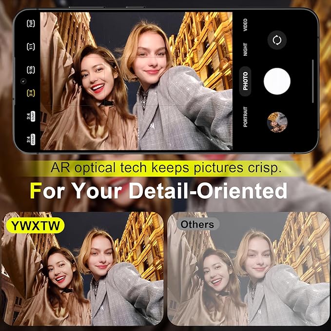 YWXTW Camera Lens Protector for Samsung Galaxy S25+ Plus Accessories [1:1 Fit & Ultra Clarity] 9H Tempered Glass Metal Individual Ring Camera Cover Screen Protector, Case Friendly (Clear)