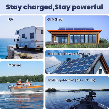 Timeusb 12V 140Ah LiFePO4 Lithium Battery for Marine, Trolling Motor, Rv