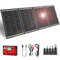 DOKIO 200W 36V Portable Foldable Solar Panel Kit, Compact 19x26.4in Design 9.7lb with Standalone Controller and USB, Monocrystalline Charger for 24V Batteries, Power Stations, RV Camping Emergency Use