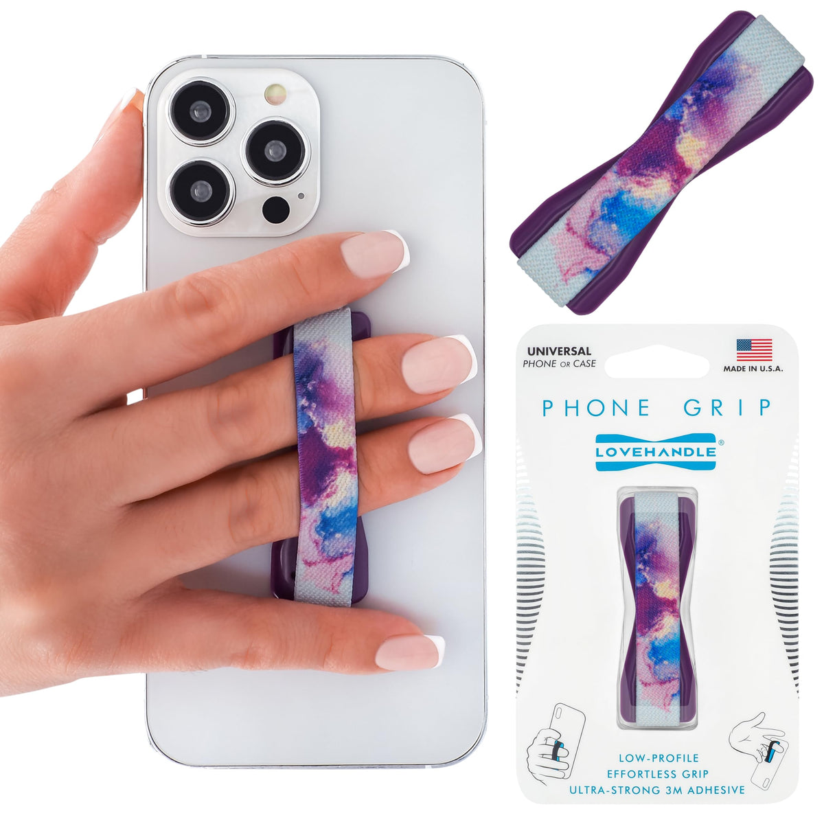 LOVEHANDLE Original Universal Phone Grip - Black and White Checkered