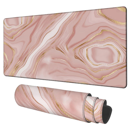 NITAHHHY Liquid Marble Gaming Mouse Pad 3mm Thick Stitched Edge Waterproof Non-Slip Large Computer Keyboard Mouse Mat,Suitable for Office Entertainment Decorative Desk Pad 35.4 x 15.7 Inches