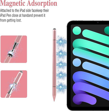 3 in 1 Universal Stylus Pen for Touchscreen,High Sensitivity & Precision Capacitive Stylus Pen for iPad Suitable for All Touch Screens of iPhone/iPad/Android/Samsung Galaxy/Tablets-Pink