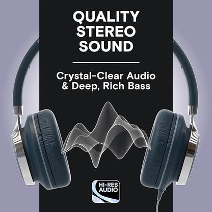 ARTIX CL750 USB C Wired Headphones with Mic & Volume Control Noise Isolating for iPhone 15-16, Samsung Computer Earphones Wired, On-Ear with Wire, Plug in and Play