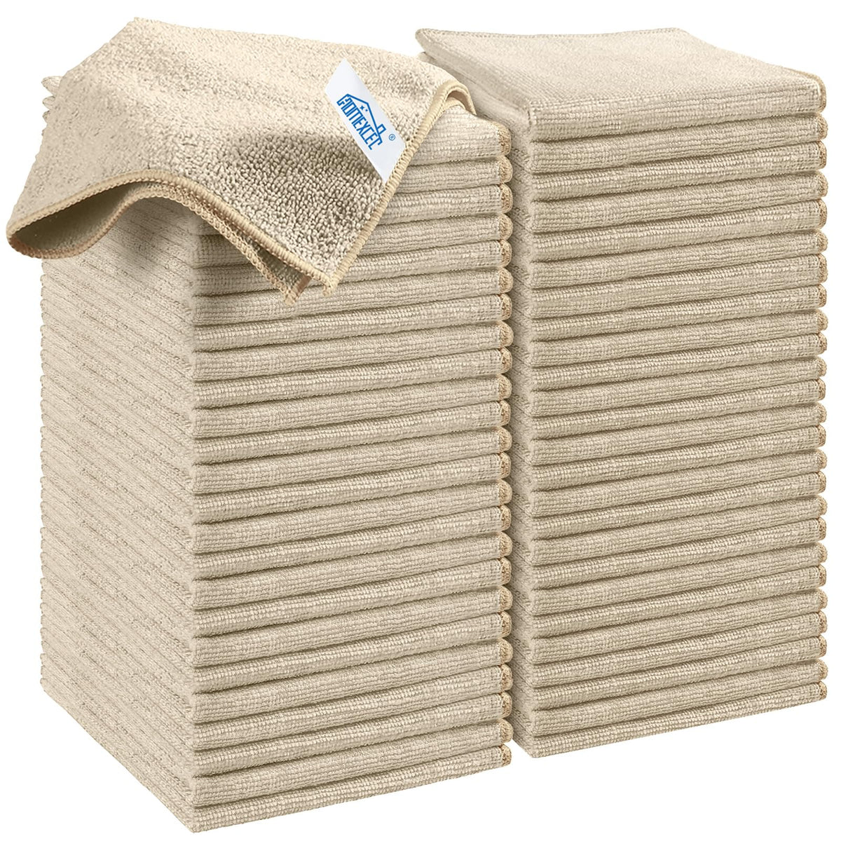 HOMEXCEL 100PK Microfiber Cleaning Cloth, Cleaning Rag for Home, 11.5x11.5