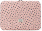 Puffy Laptop Sleeve 13-15.6 Inch Cute Quilted Laptop Protective Case Padded Floral Computer Sleeve for MacBook (A-Dark Pink, 13 Inch)