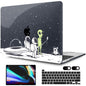 MEEgoodo Case for MacBook Pro 13 inch Case with M2 Chip 2022 2021 2020 New A2338 M1 A2251 A2289, Hard Shell with Keyboard & Camera Cover Compatible with 13 inch MacBook Pro, Composition Book Purple
