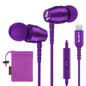 LUDOS OMNITONE Wired Earbuds in-Ear Headphones, 5 Year Warranty, Earphones with Microphone, 3.5 mm Jack Corded Ear Buds, Videoconference for iPhone, Samsung, Laptop, Kids, School Students - Red