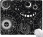 Moon Sun Mouse Pad - Custom Design, Waterproof, Non-Slip Rubber Base, Office Laptop, 9.5"x7.9"x0.12" Inch