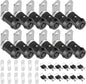 PTEROMY 12 Pack Cabinet Lock with Keys, 1-1/8'' Heavy Duty Tubular Cam Lock for RV Compartment Storage Locks, Full Set of RV Cam Locks (Black, 1-1/8'', 12 Pack)