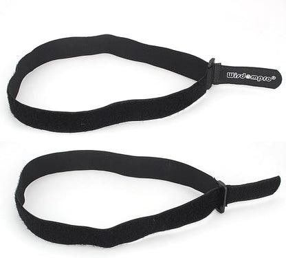 12 Pack 1 x 24 Inches Hook and Loop Reusable Fastening Cable Tie Down Straps by Wisdompro - Reusable, Durable Functional Cinch Strap to Keep Your Home, Office, Workspace from Tangled Messes of Cords